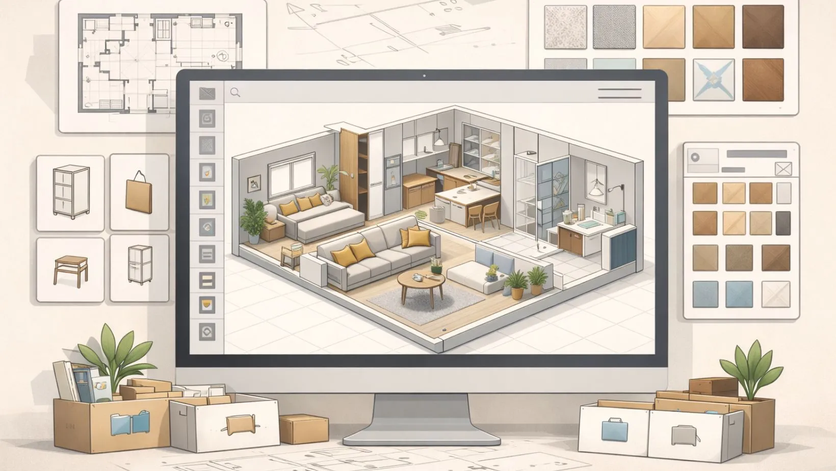 modéliser appartement SketchUp