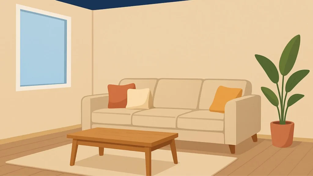 Débuter sur sketchup: illustration intérieur canapé